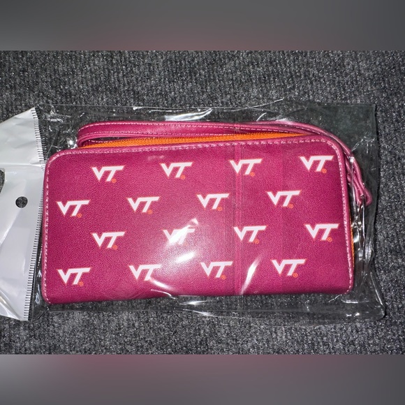 Virginia Tech Hokies Women's Zip-Around Wristlet Wallet - Picture 5 of 6
